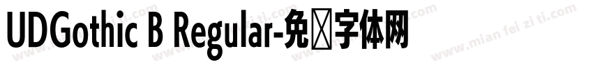 UDGothic B Regular字体转换
